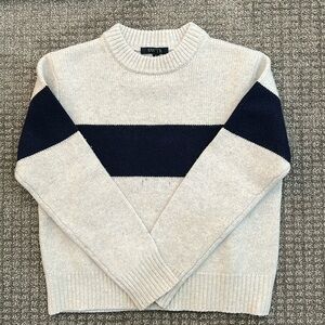 Perfect crew neck sweater - navy/ lt grey